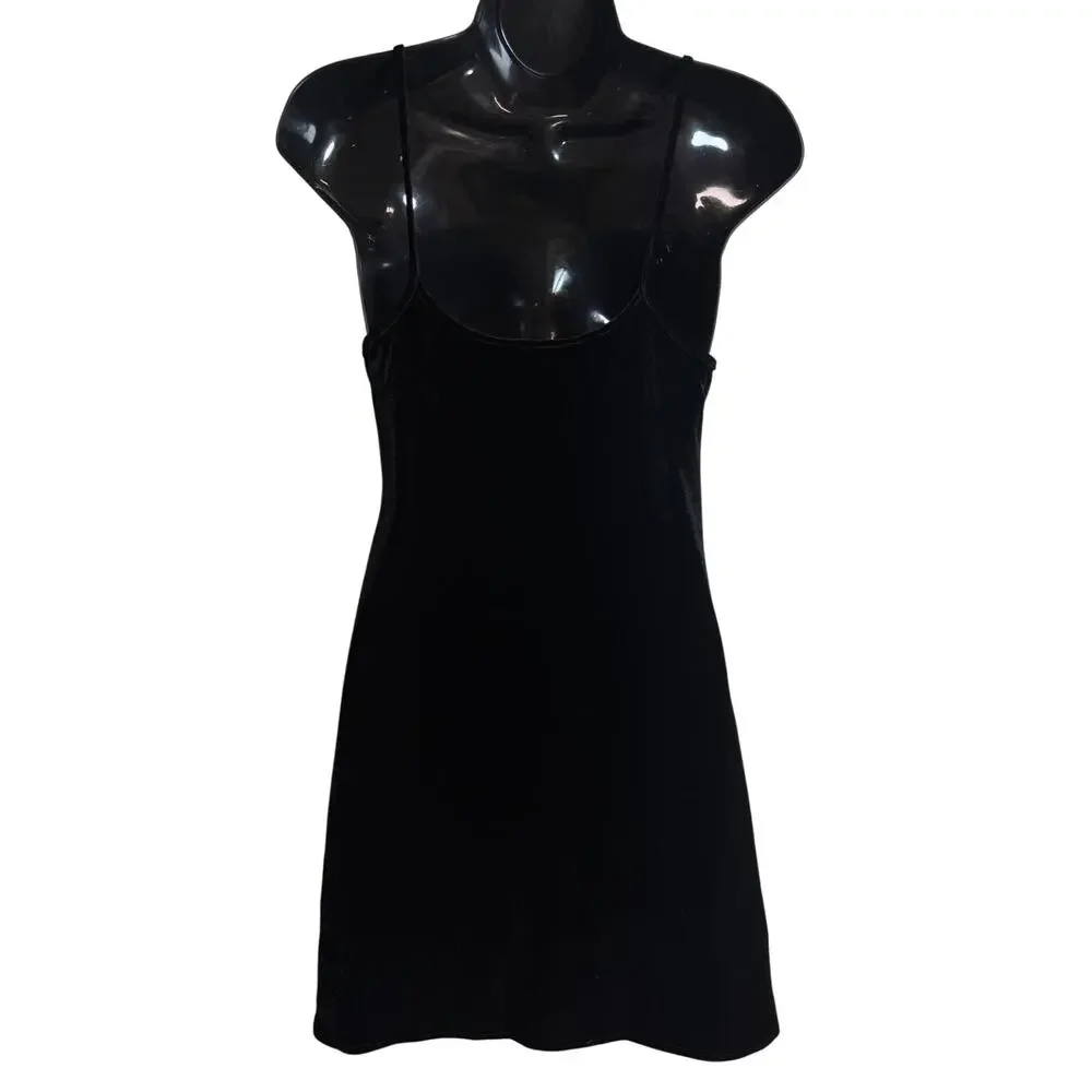 Brandy Melville Women Bodycon One Size Small Velvet Mini Stretch Sexy EUC - Picture 4 of 6